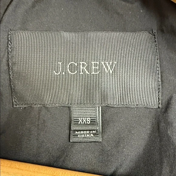 J. Crew Down-filled Black Hooded Puffer Coat Size XXS - Picture 8 of 8